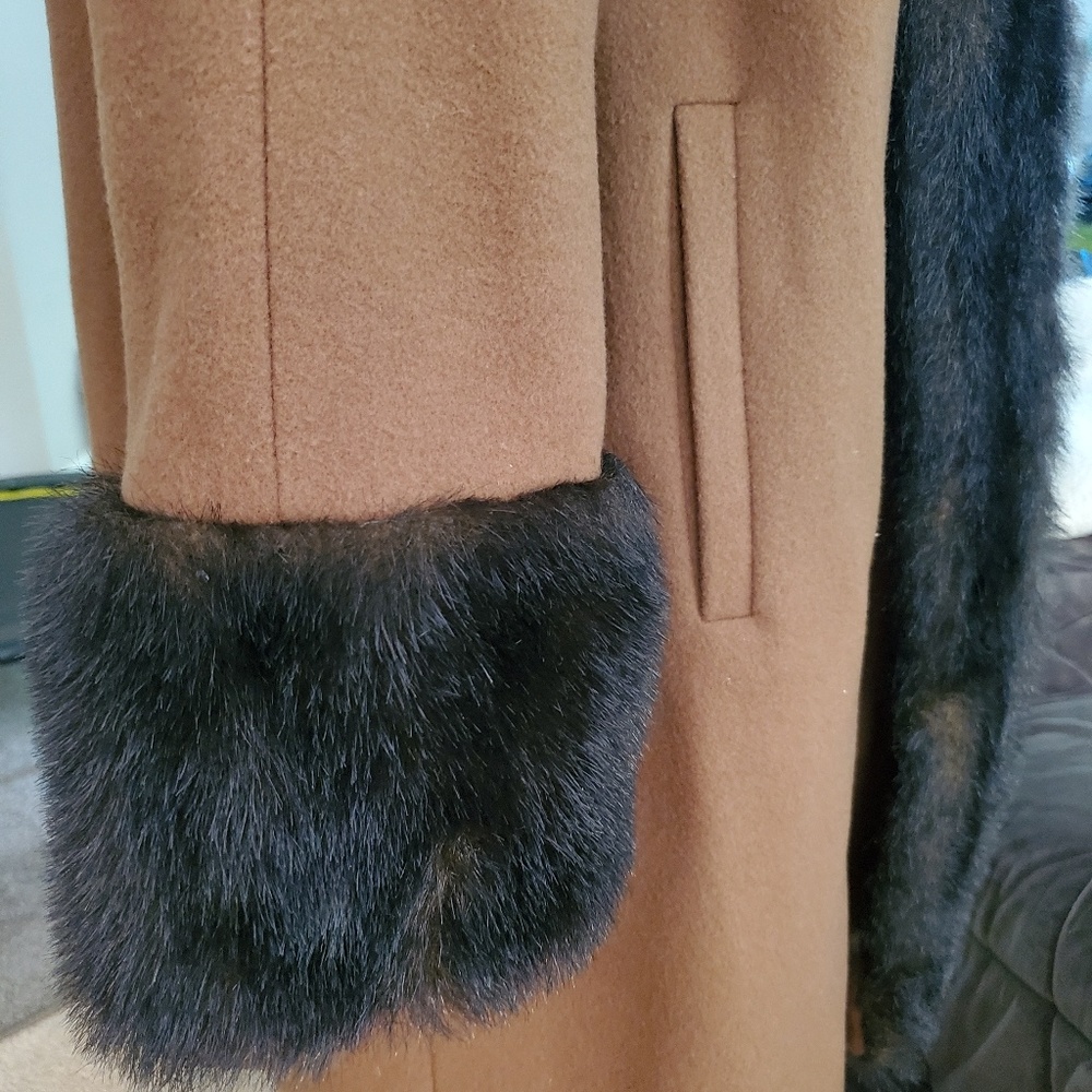 🔥 Vintage Alorna Faux Fur Collar/Cuff Coat - Picture 4 of 16